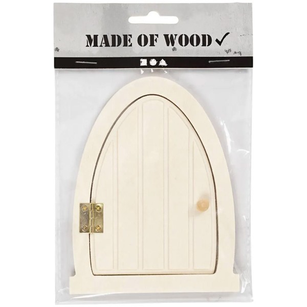 Miniature décorative en bois - Porte archée - 13 x 10 cm - 1 pce - Photo n°3