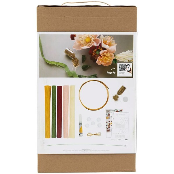 Mini kit DIY fleurs en papier crépon - Couronne - Photo n°2