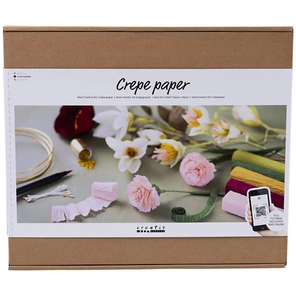 Maxi Kit Créatif Papier Crépon - Fleurs - Photo n°1