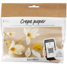 Mini kit DIY fleurs en papier crépon - Branche de magnolia