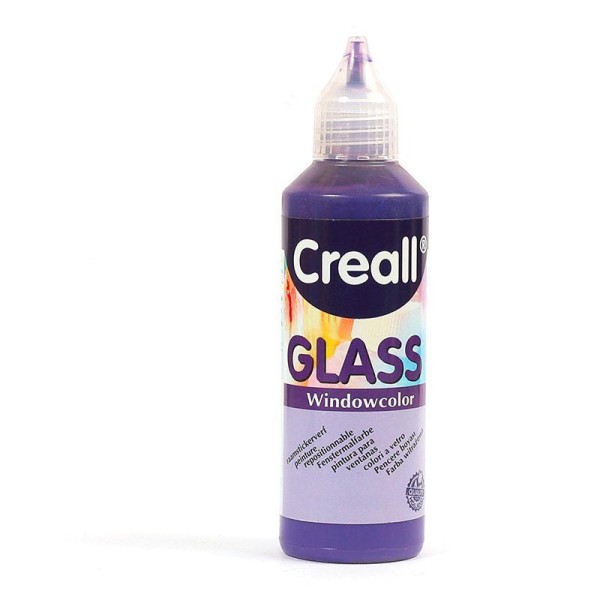 Peinture repositionnable pour vitres Creall Glass 80 ml - violet foncé - Photo n°1