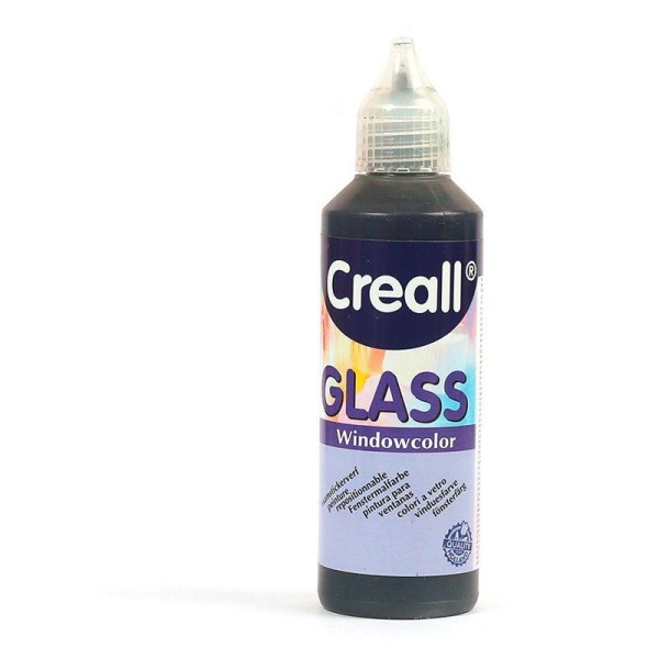 Peinture repositionnable pour vitres Creall Glass 80 ml - noir - Photo n°1