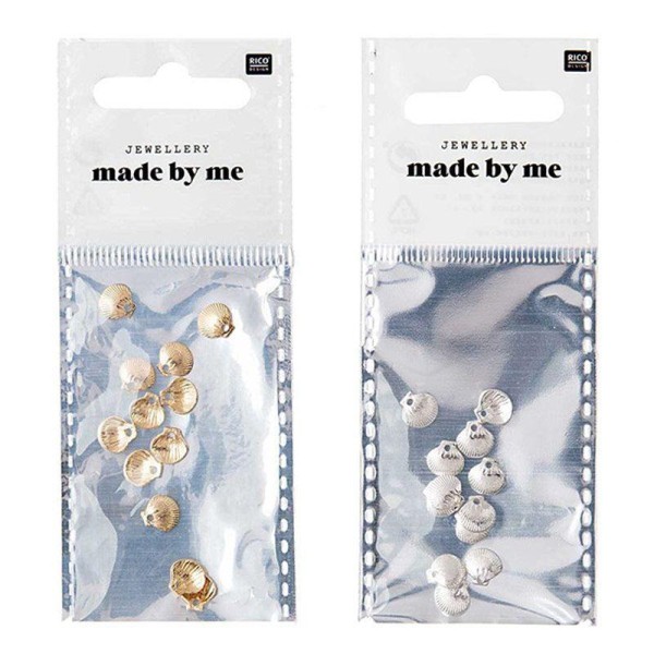 24 perles mini coquillages pour bijoux - Doré & argenté - Photo n°1