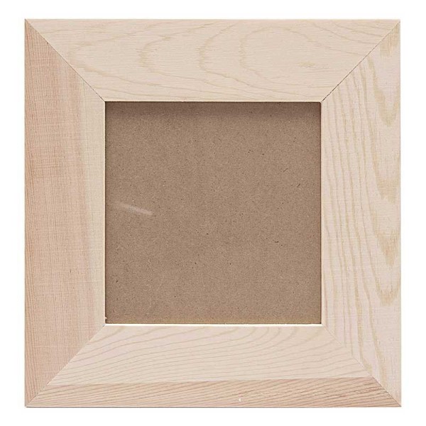 Cadre photo carré en bois - 21 x 21 x 1 cm - Photo n°1