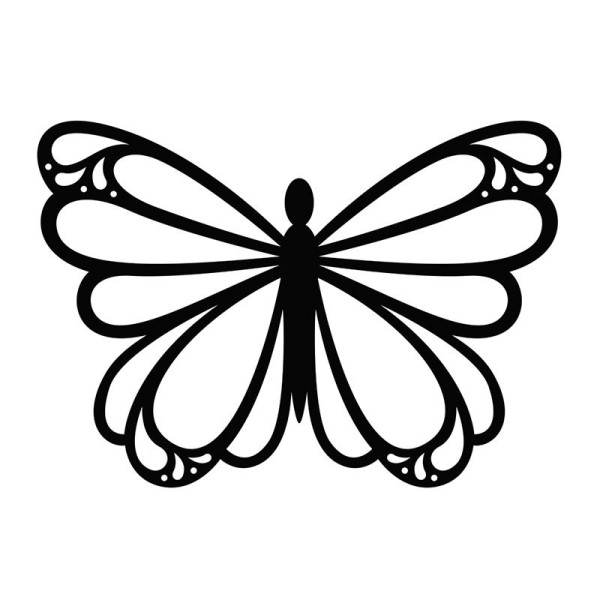 Matrice de découpe et d'embossage - papillon arrondi - Photo n°1