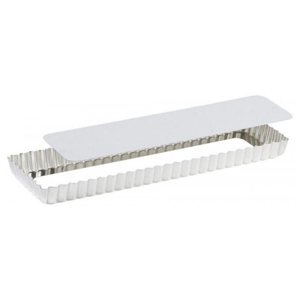 Moule rectangle en fer blanc avec fond amovible - Cannelés - Photo n°1