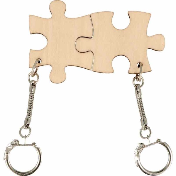 Porte-clés en bois à décorer - Puzzle - Photo n°1