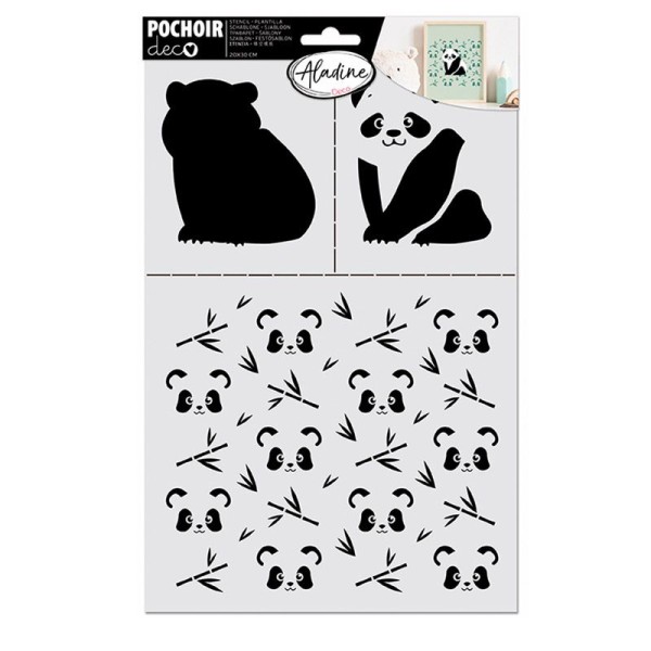 Pochoir de décoration - Panda - Photo n°1