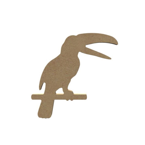 Toucan en bois MDF à décorer - 15 cm - Photo n°1