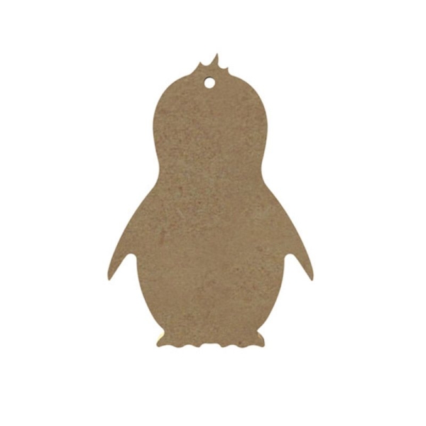 Pingouin en bois MDF à décorer - 10 cm - Photo n°1