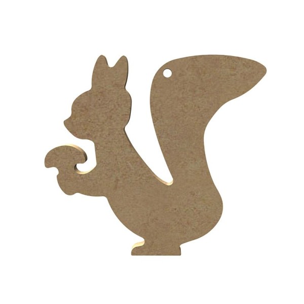 Écureuil en bois MDF à suspendre - 10 cm - Photo n°1
