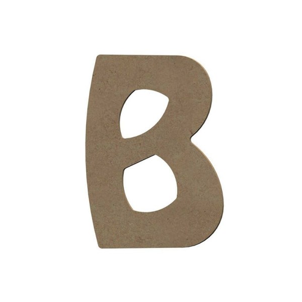 Lettre majuscule B en bois MDF à décorer - 15 cm - Photo n°1