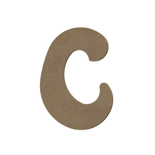 Lettre majuscule C en bois MDF à décorer - 15 cm - Photo n°1