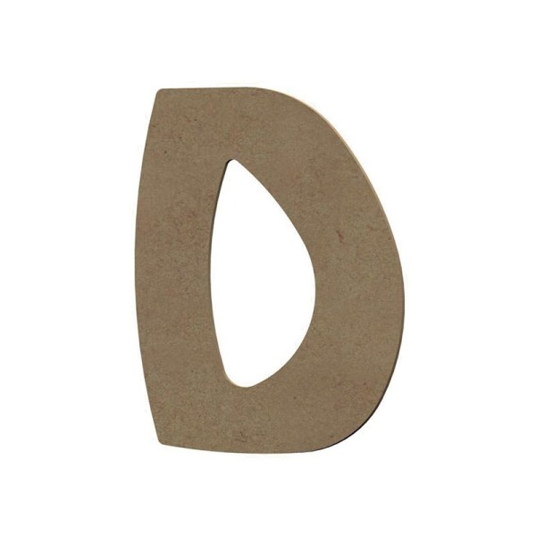 Lettre majuscule D en bois MDF à décorer - 15 cm - Photo n°1