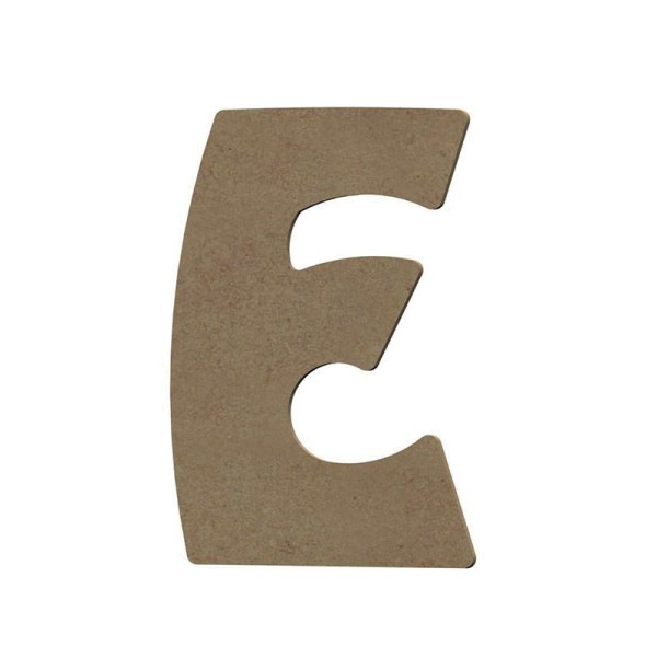 Lettre majuscule E en bois MDF à décorer - 15 cm - Photo n°1