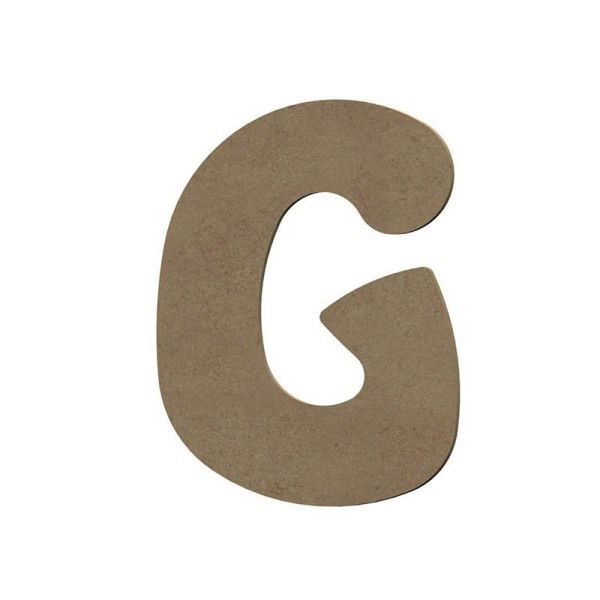 Lettre majuscule G en bois MDF à décorer - 15 cm - Photo n°1