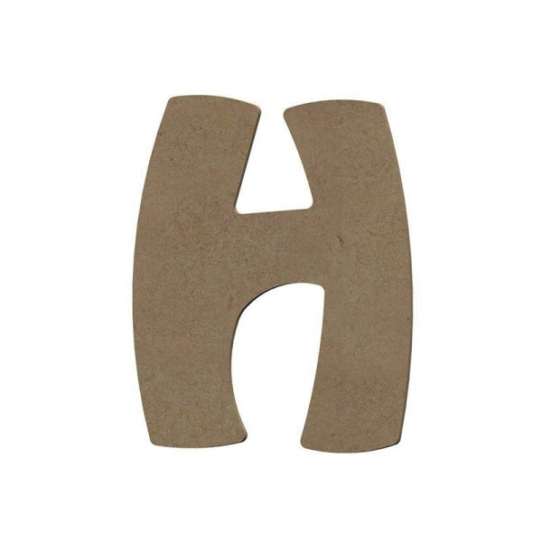 Lettre majuscule H en bois MDF à décorer - 15 cm - Photo n°1