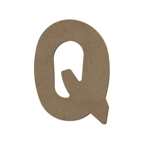 Lettre majuscule Q en bois MDF à décorer - 15 cm - Photo n°1