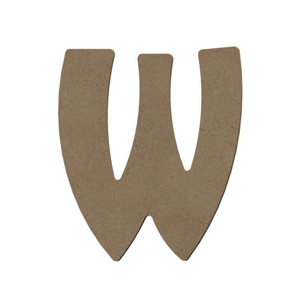 Lettre majuscule W en bois MDF à décorer - 15 cm - Photo n°1