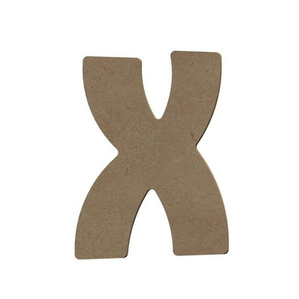 Lettre majuscule X en bois MDF à décorer - 15 cm - Photo n°1