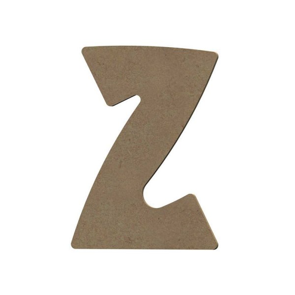 Lettre majuscule Z en bois MDF à décorer - 15 cm - Photo n°1
