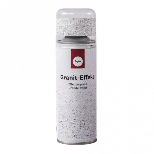 Peinture spray effet granit 200 ml - Blanc - Photo n°1