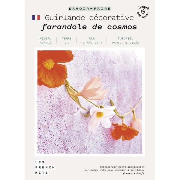 French Kits Fleurs en papier - Guirlande - Farandole de cosmos - Photo n°1