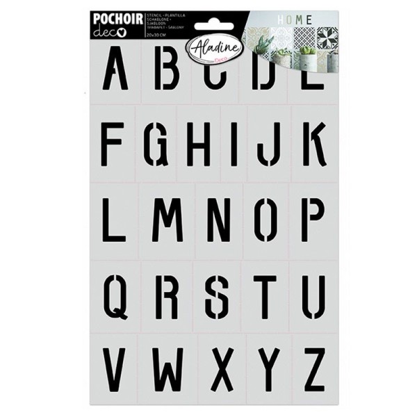 Pochoir De Décoration - Alphabet - 20 X 30 Cm - Photo n°1