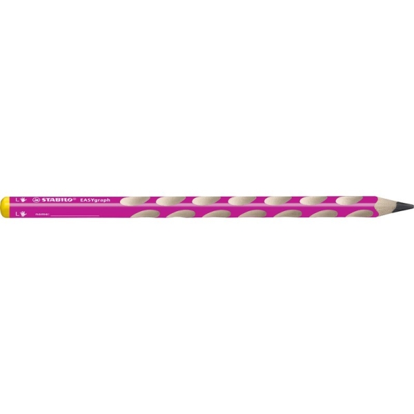 Crayon graphite STABILO EASYgraph B gaucher - rose - Photo n°1