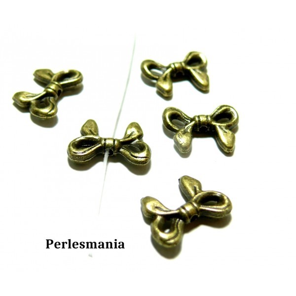 Ref 2D4454 PAX 20 perles intercalaires Nœuds 14 mm métal coloris Bronze - Photo n°1