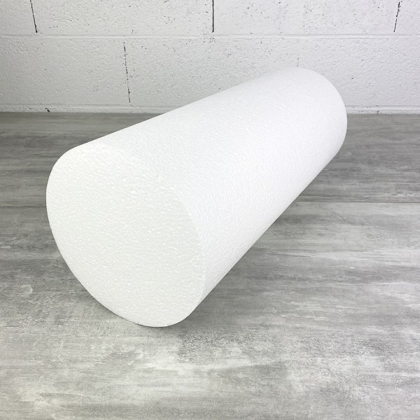 Cylindre en polystyrène diam. 20 x haut. 50 cm, Colonne en Styropor blanc pour présentoir, de densit - Photo n°1