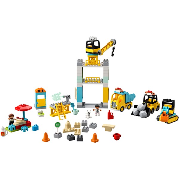 Chantier de construction LEGO DUPLO avec grue à tour 1 pc - Photo n°1