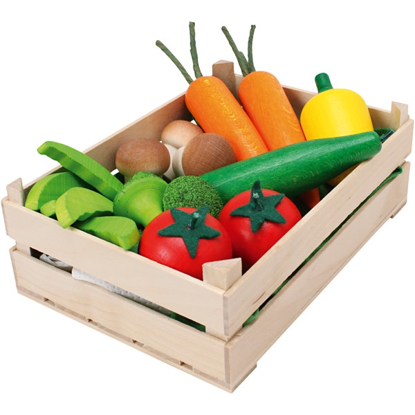 Légumes en bois en boîte 17 pcs/ 1 Pq. - Photo n°1