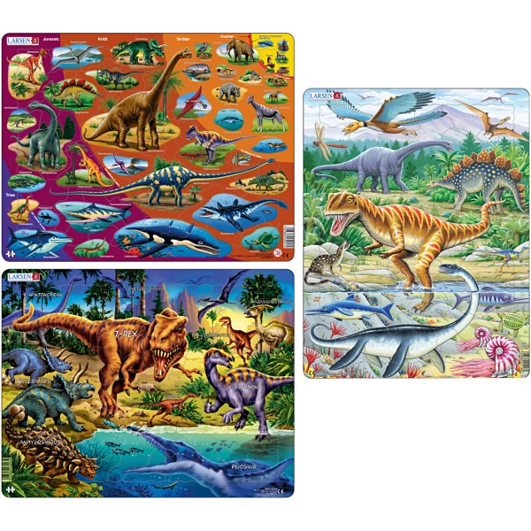 Puzzle dinosaures 3 pcs/ 1 Pq. - Photo n°1