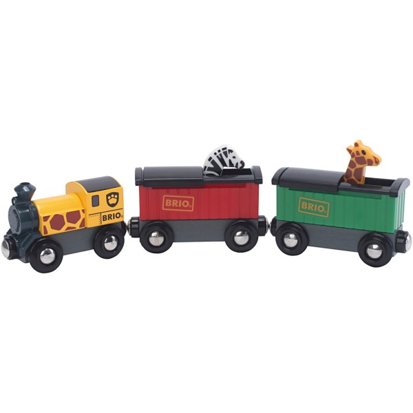 Locomotive BRIO avec charrettes à animaux 3 pcs/ 1 set - Photo n°1