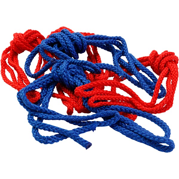 Corde tréssée pour corde à sauter - Rouge/Bleu - 3 m - 5 pcs - Photo n°1