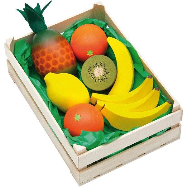 Fruits tropicaux dans une boîte en bois 9 pcs/ 1 boîte - Photo n°1