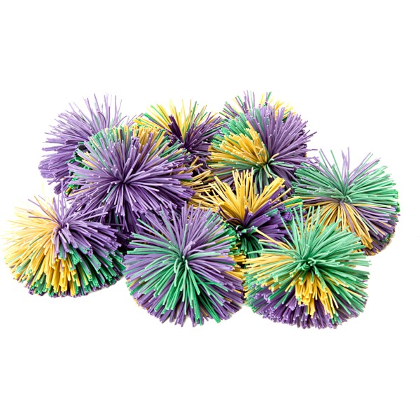 Balle pompon sensorielle - Coloris aléatoire - 7,5 cm - 1 pce - Photo n°1