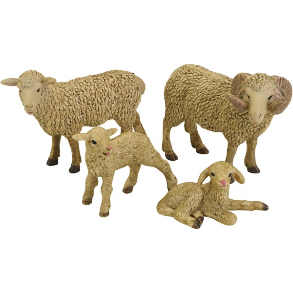 Figurines d'animaux - Mouton - 4 pcs - Figurines - Creavea