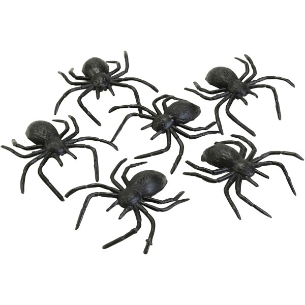 Araignées en plastiques - Noir - 20 pcs - Photo n°1