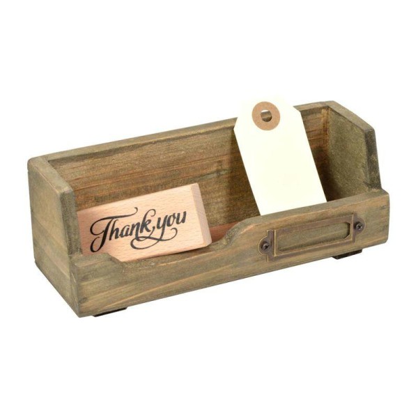 Mini casier avec étiquette en bois - Photo n°1