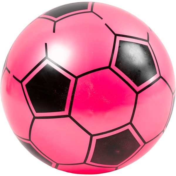 Ballon Football en plastique - Rose/Noir