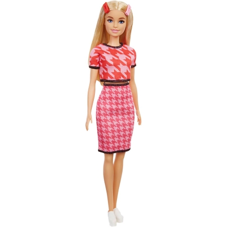 Barbie Fashionistas robe à carreaux cheveux clairs 1 Pq.