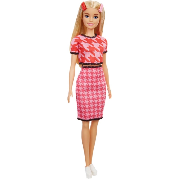 Barbie Fashionistas robe à carreaux cheveux clairs 1 Pq. - Photo n°1