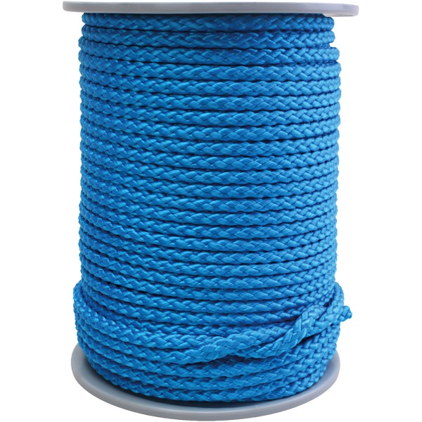 Corde tréssée pour corde à sauter - Bleu - 100 m - Photo n°1