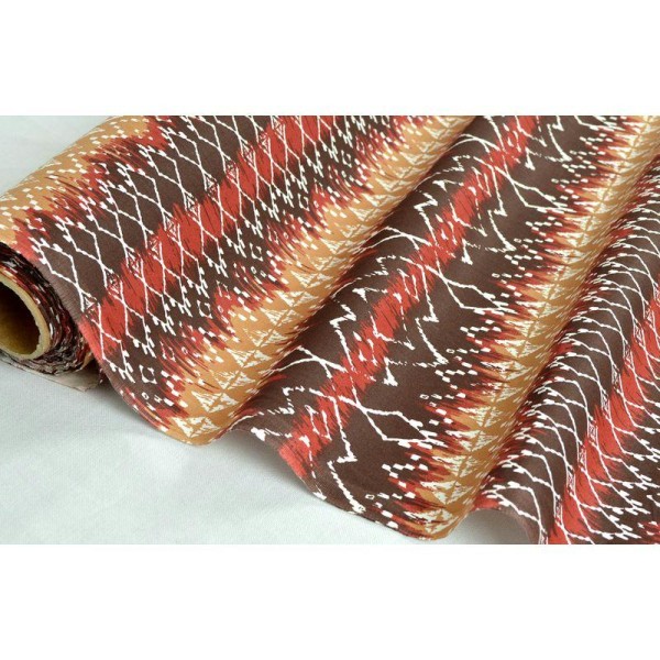 Tissu en coton coll. Akeo terracotta laize 160 cm - vendu par 10 cm - Photo n°1