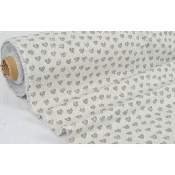 Tissu en coton coll. Aventura gris laize 150 cm - vendu par 10 cm - Photo n°1