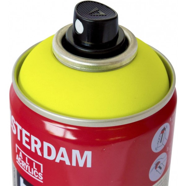 Bombe de peinture Amsterdam 400ml jaune reflex - Photo n°3