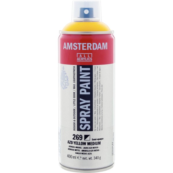 Bombe de peinture Amsterdam 400ml jaune azo moyen - Photo n°1