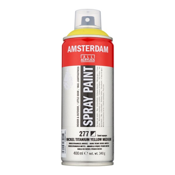 Bombe de peinture Amsterdam 400ml jaune titane nickel moyen - Photo n°1